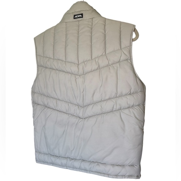 Vintage Altra Down Puffer Vest Womens M Boulder CO Pale Gray Sleeveless Jacket - Picture 3 of 9
